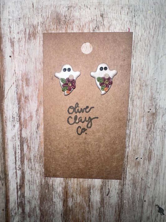 Floral Ghost studs