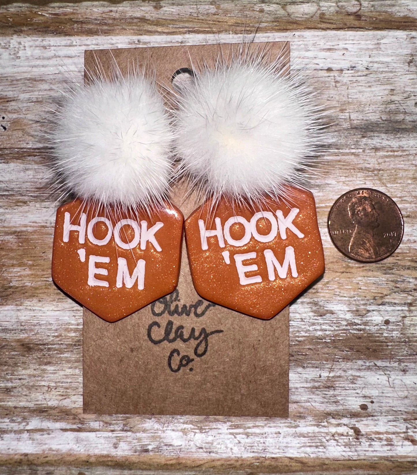 Texas Longhorns earrings