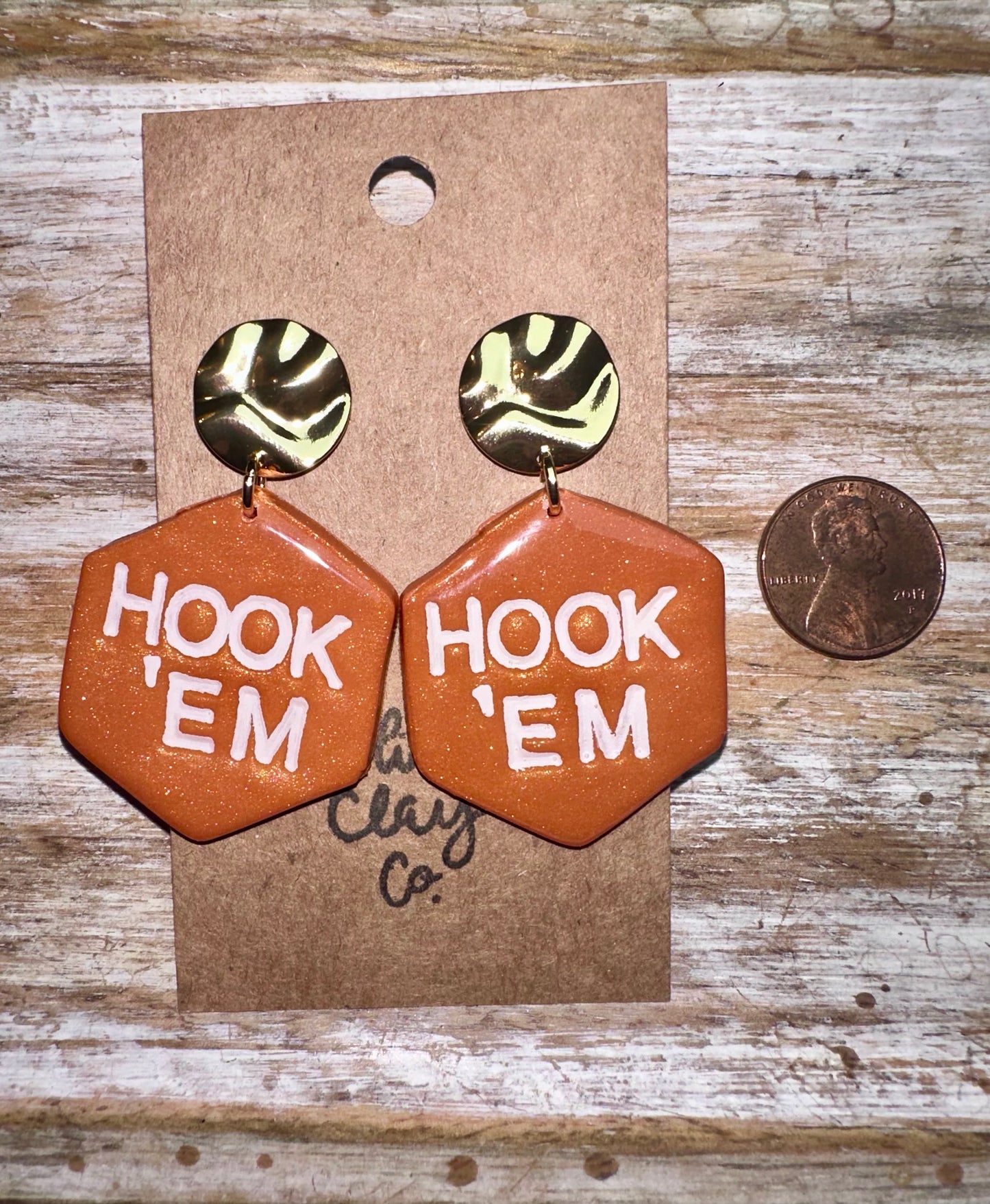 Texas Longhorns earrings