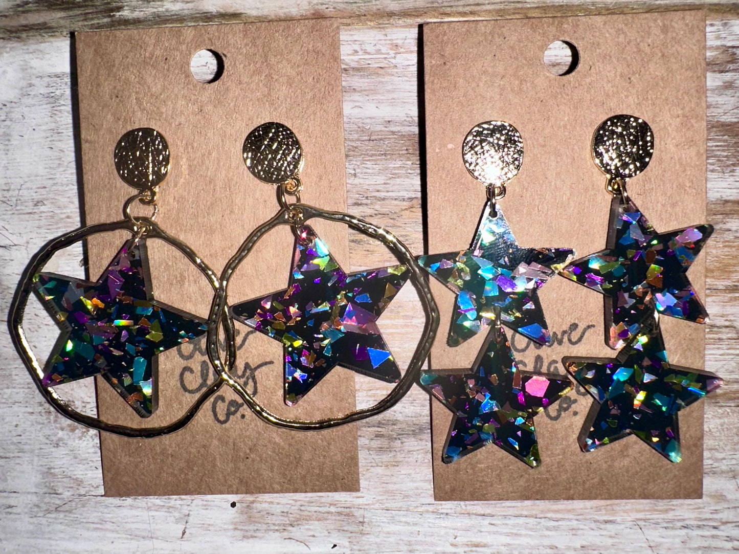 Star acrylic earrings