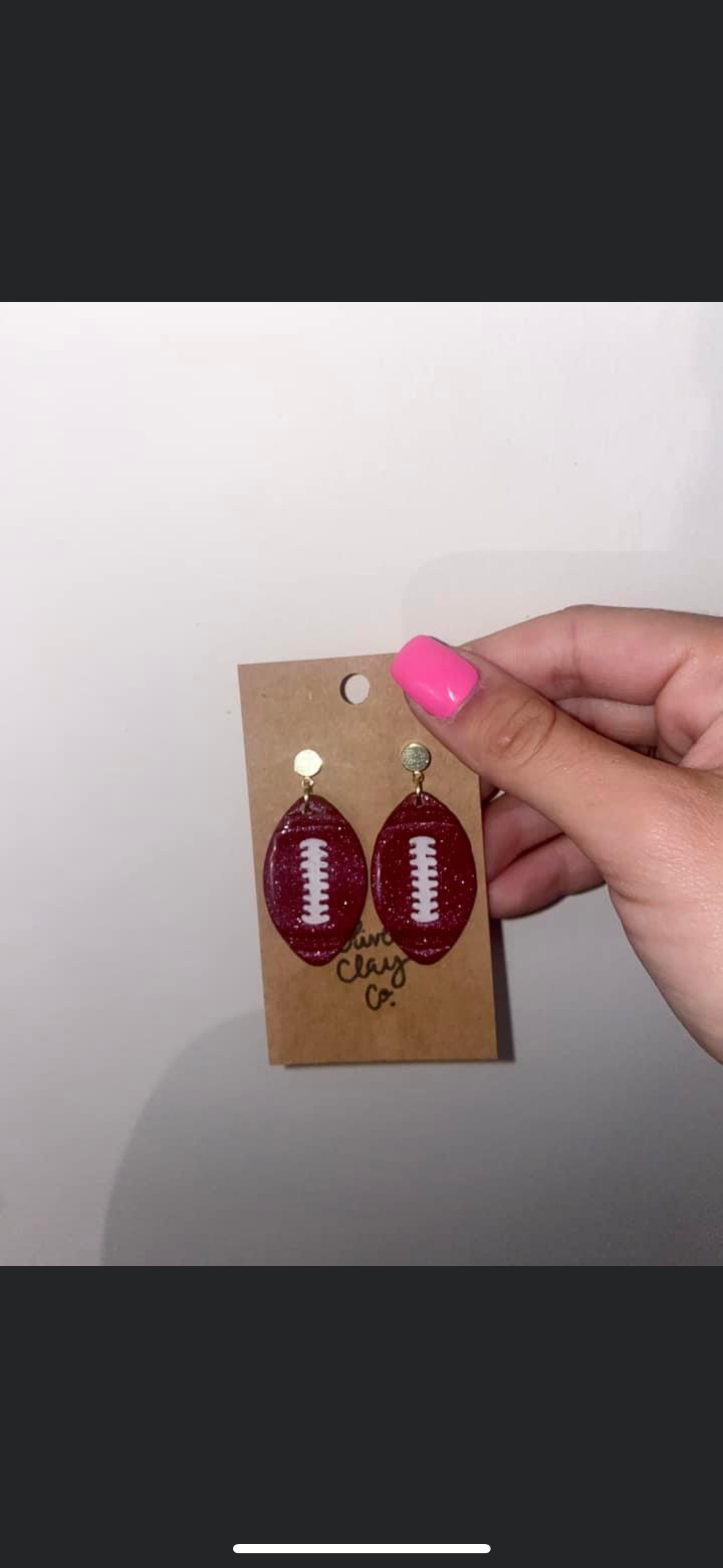 MSU clay earrings