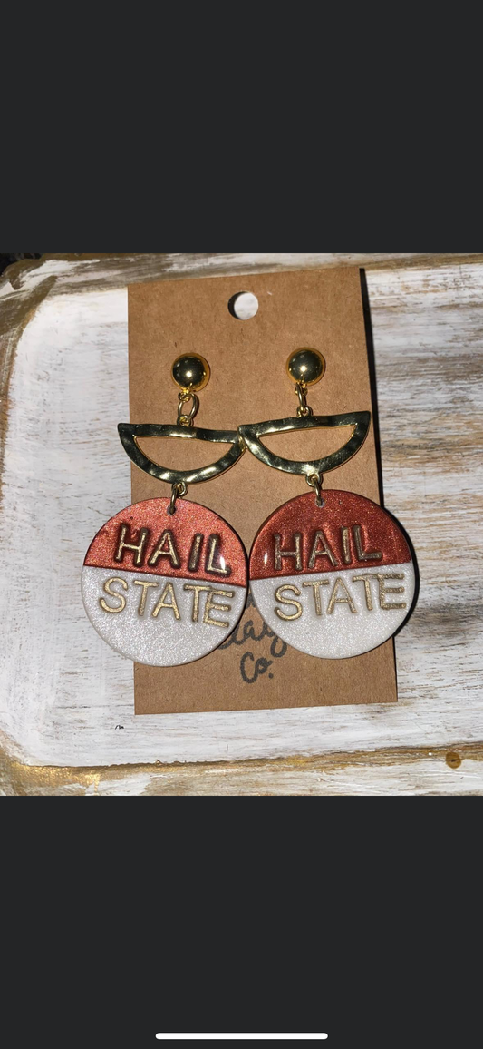 Hail State Clay Earrings