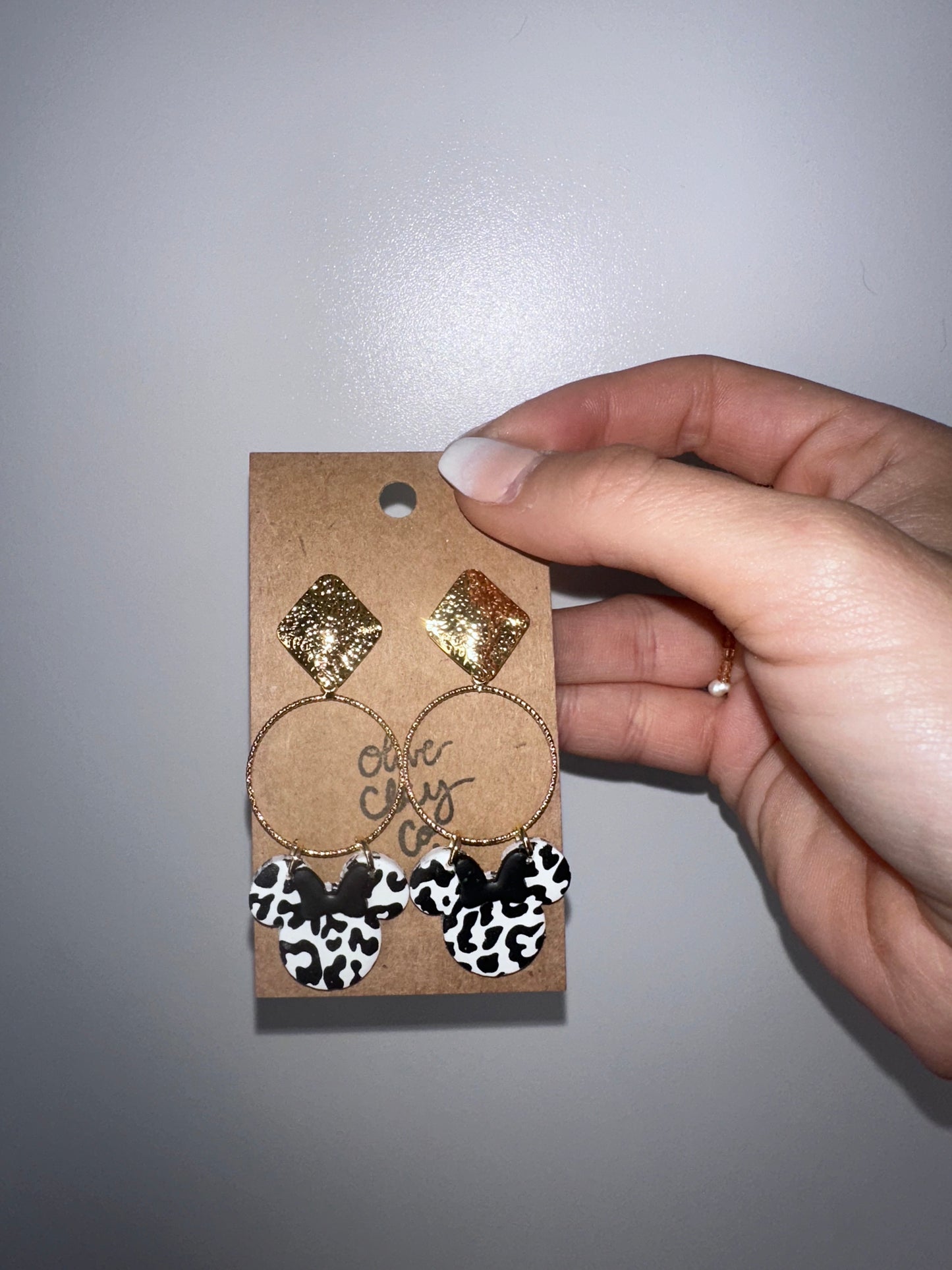 Cheetah mouse hoops