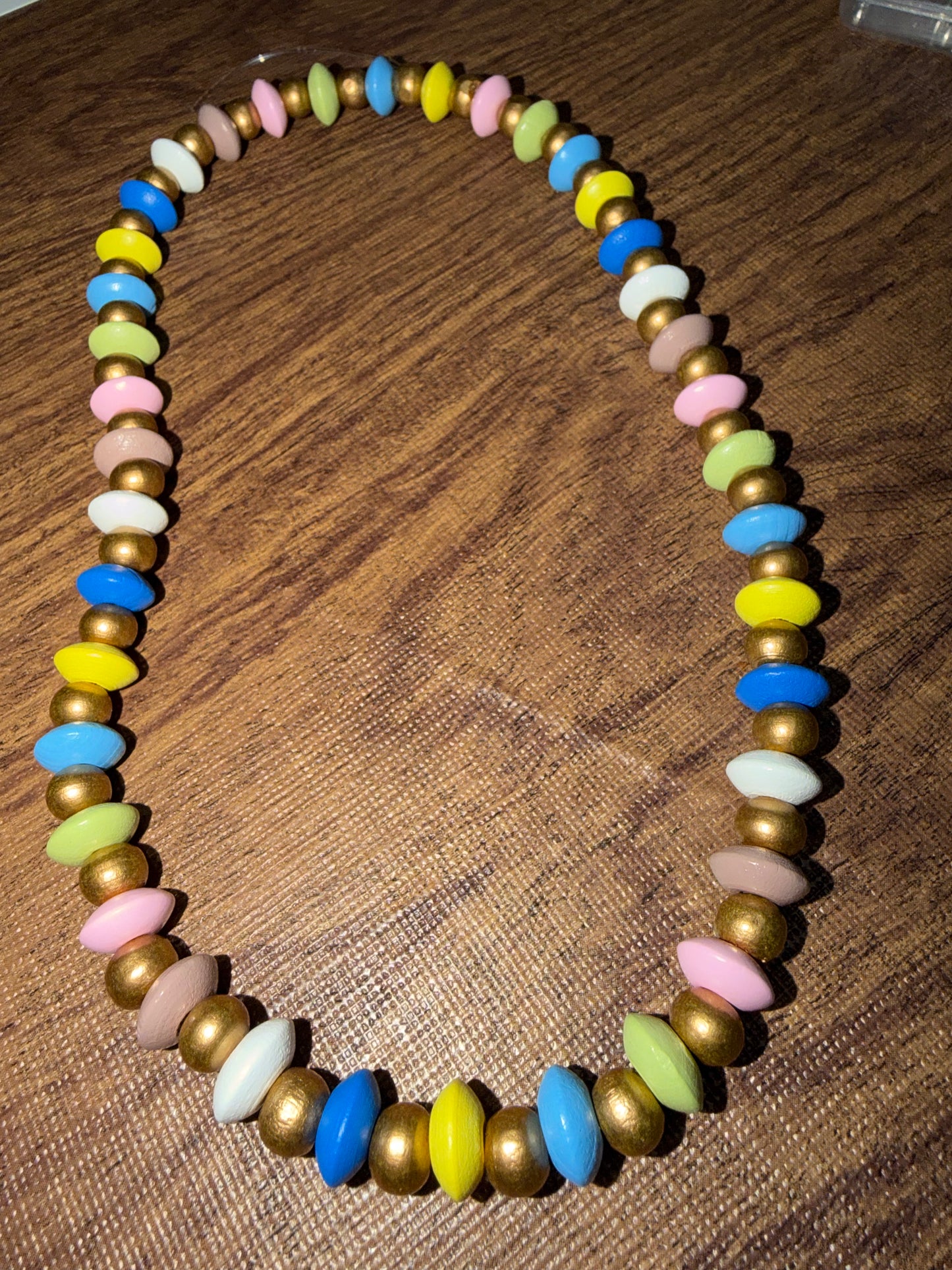 Wooden bead bracelet 18inches