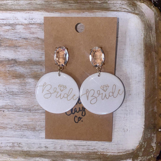 Bride Clay Earrings