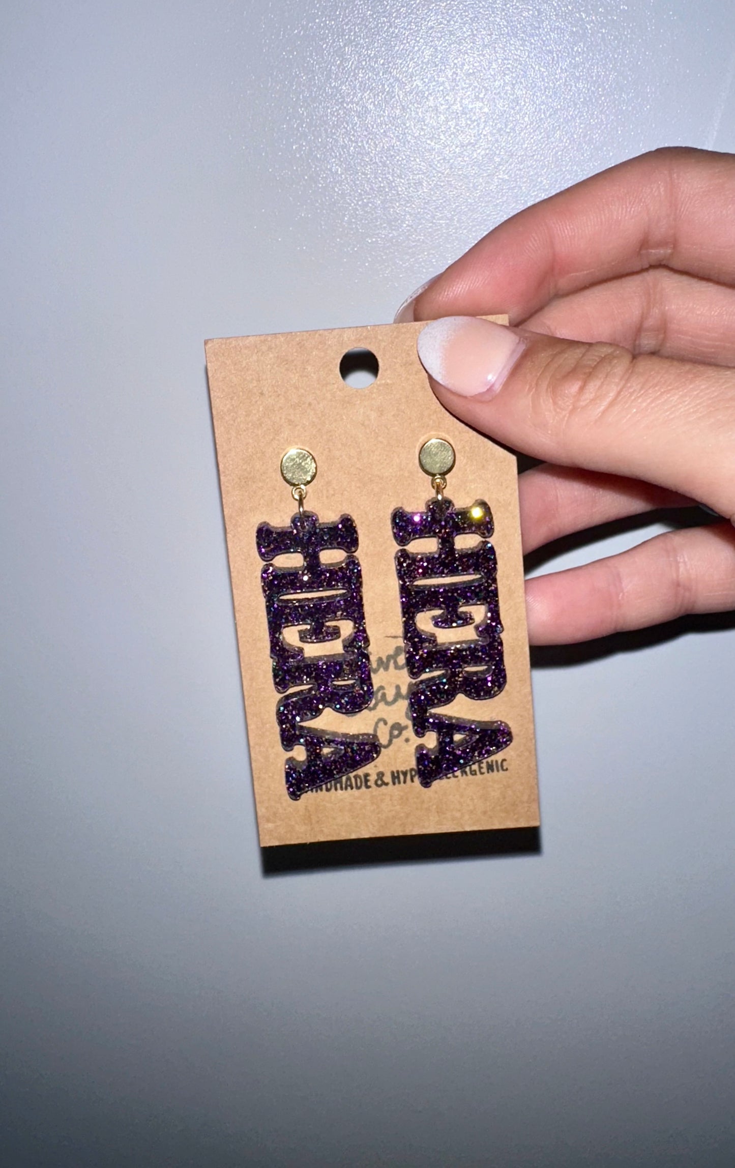 Hera group acrylic earrings