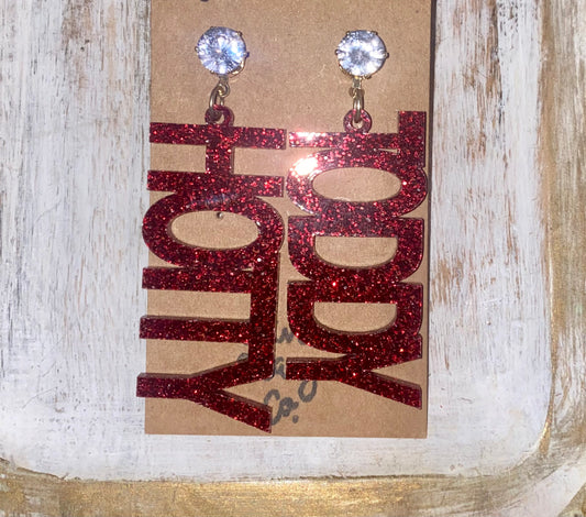 Ole Miss Acrylic Earrings