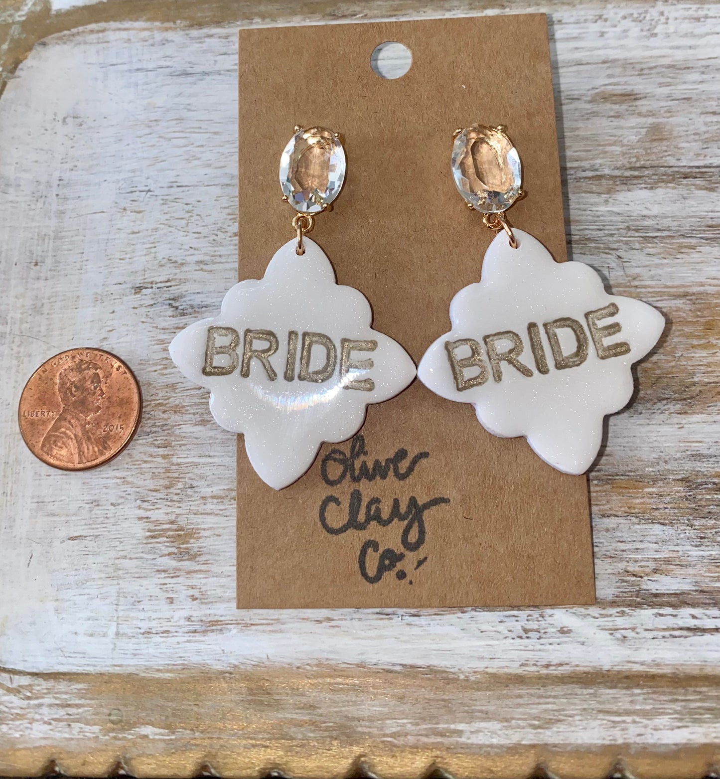 Bride Clay Earrings