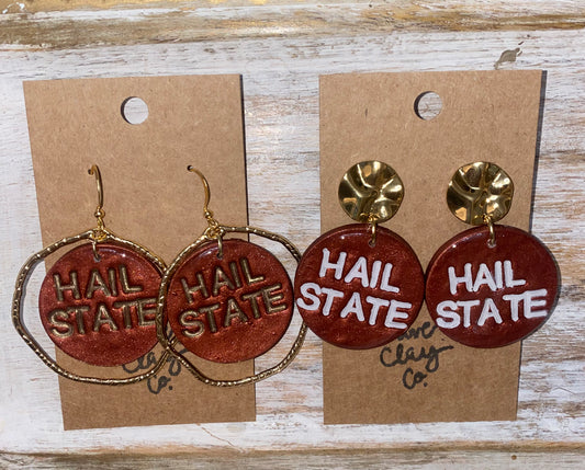 State Clay Earrings