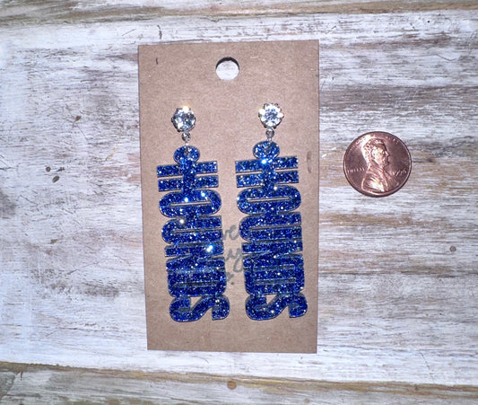 Hounds Glitter Acrylic Earrings