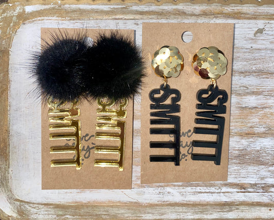 USM acrylic earrings