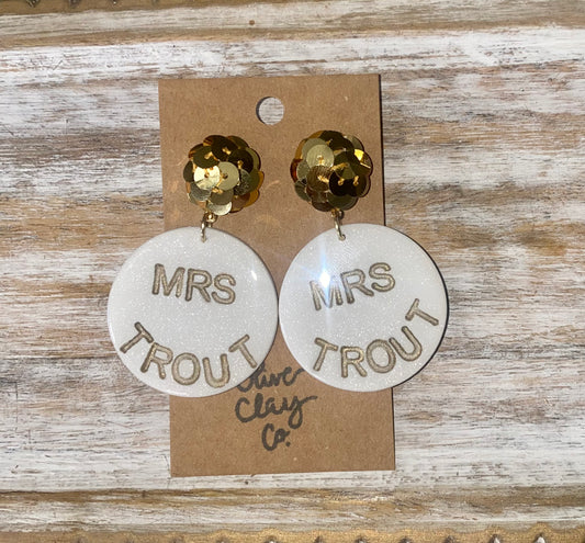 Personalized Bride Earrings