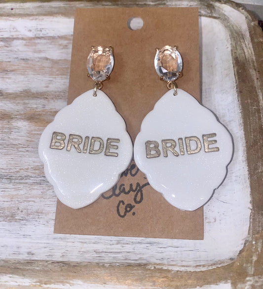 Bride Clay Earrings