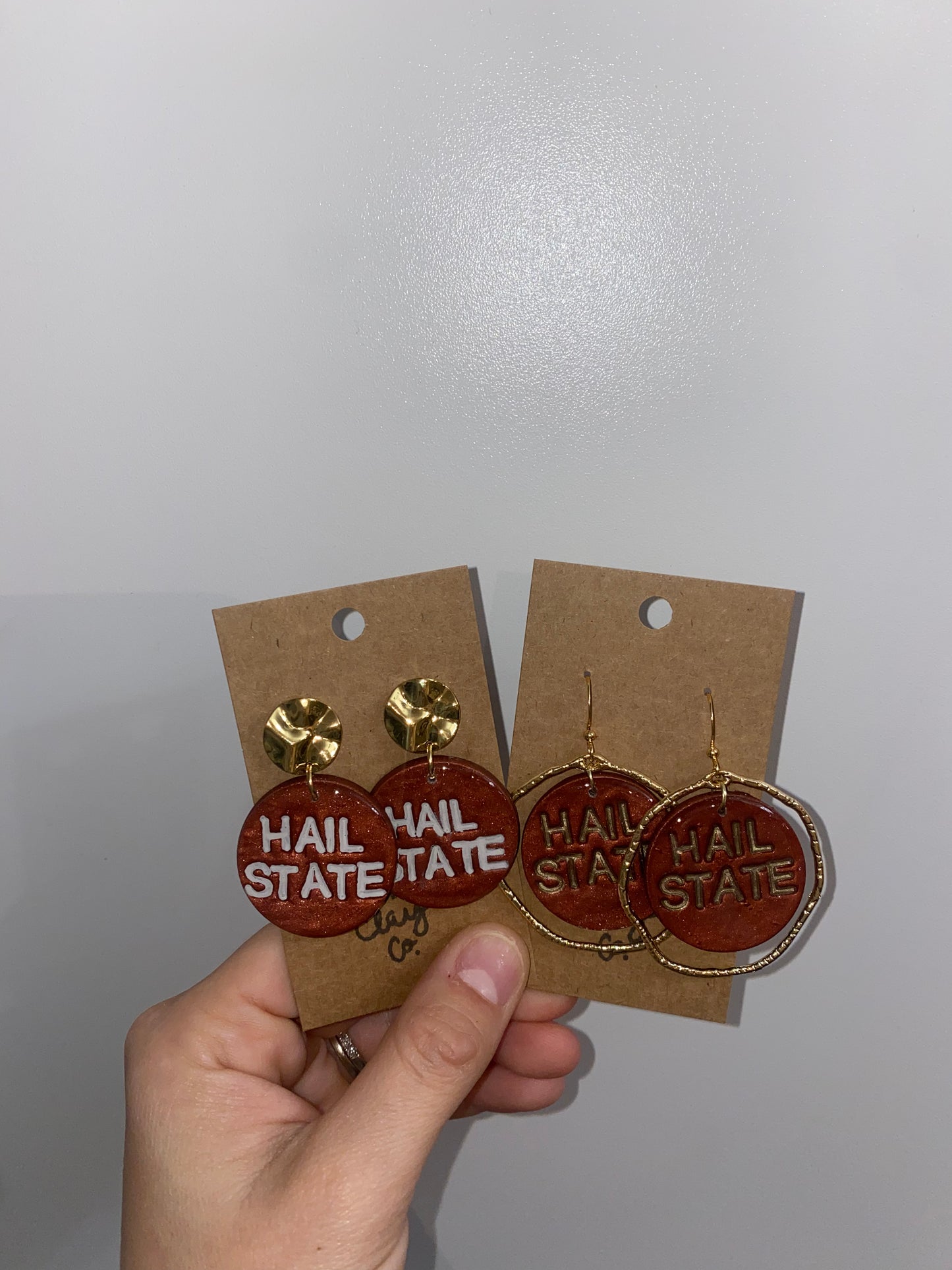 State Clay Earrings