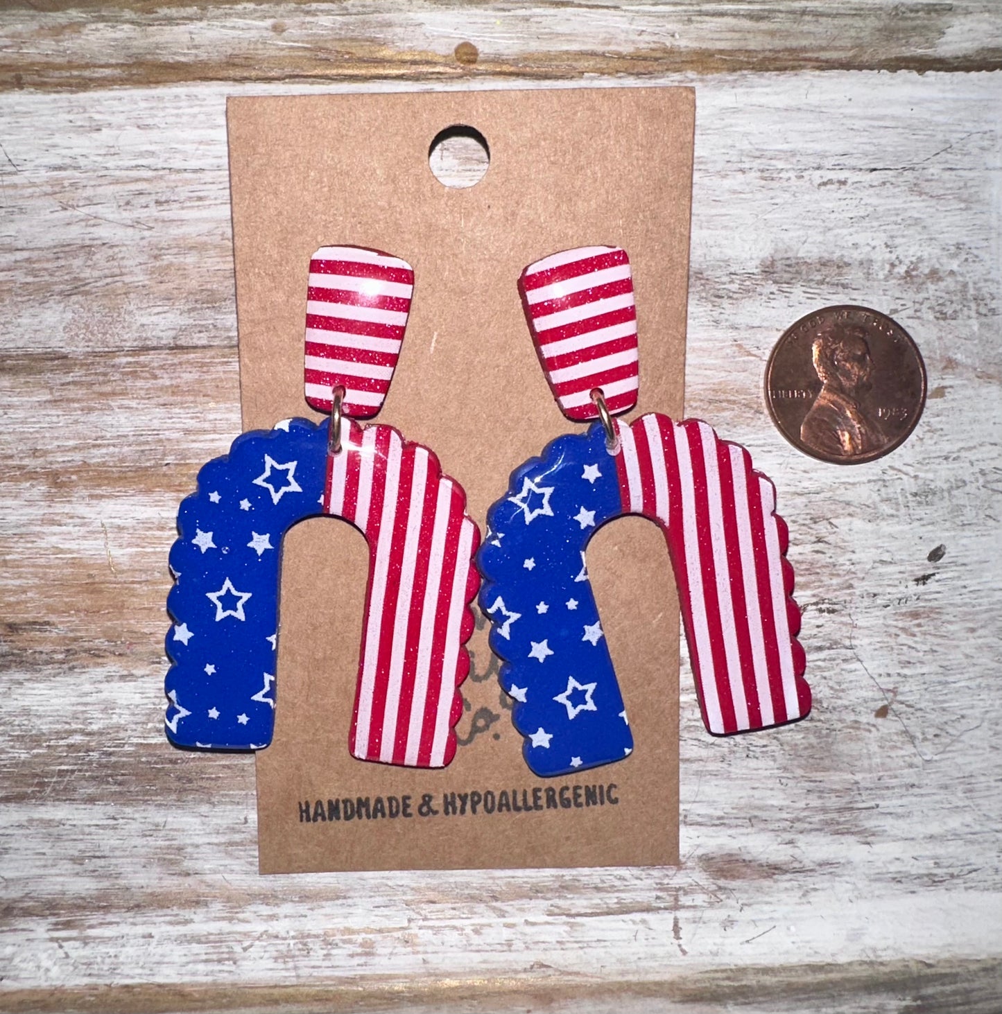 Stars and Stripes arch earrings