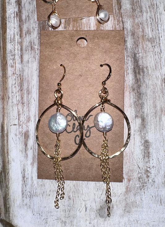 Hammered Wire Hoops