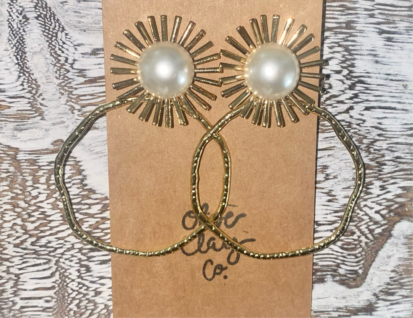 Pearl sunburst Hoops