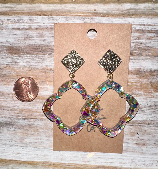 Quatrefoil Acrylic Hoops