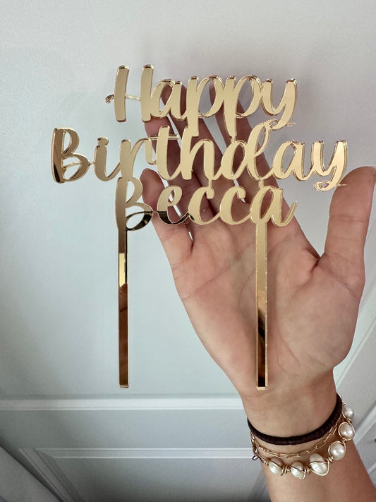 Acrylic Birthday Cake topper