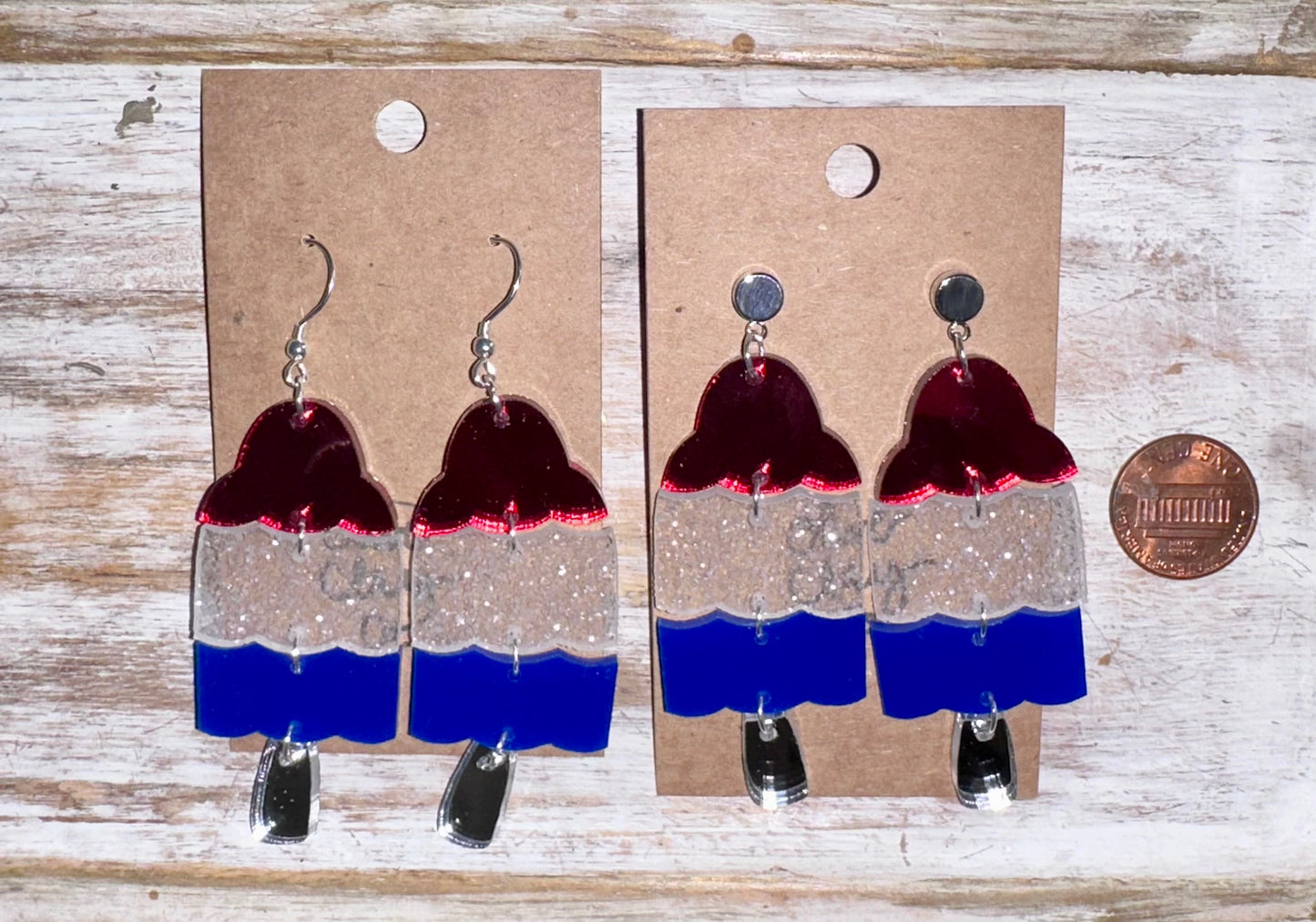 Bomb pop patriotic earrings