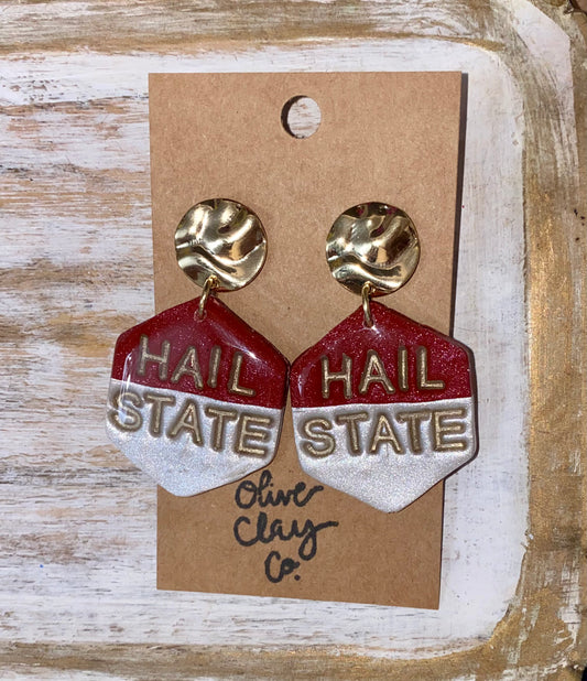 State Clay Earrings