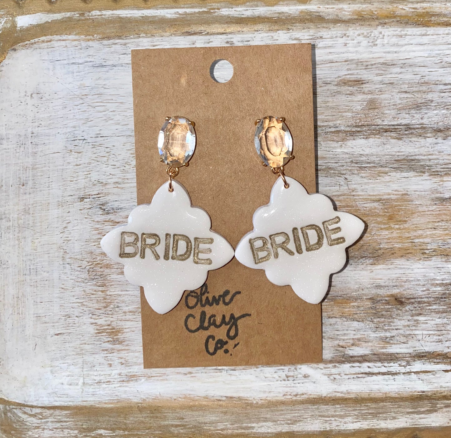 Bride Clay Earrings