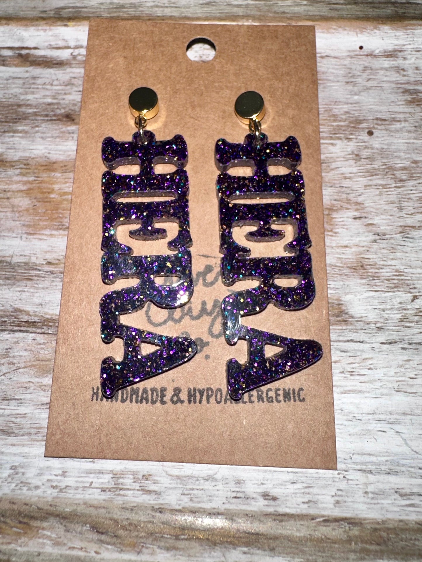 Hera group acrylic earrings