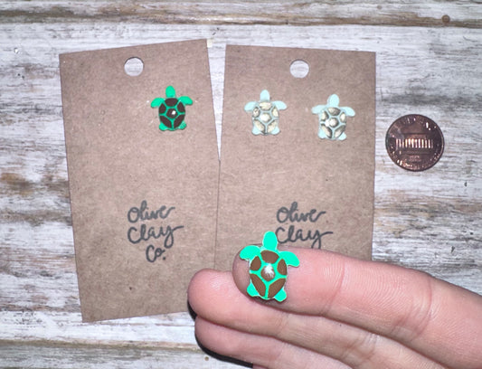 Sea Turtle Clay studs