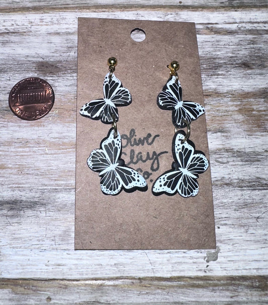 Butterfly Clay Earrings