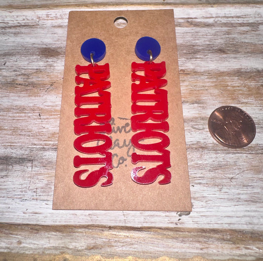 Patriots Acrylic Earrings