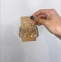 Ombre Glitter Resin Hoops
