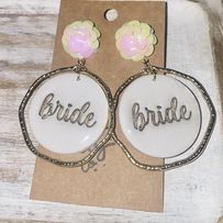 Iridescent Sequin BRIDE earrings