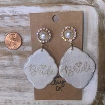 Iridescent Pearl BRIDE earrings